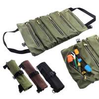 Foldable Canvas Roll Tool Bag,  Canvas Tote Tool Bags