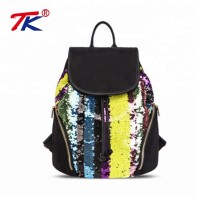 High Quality Colorful Reversible Girl's Sequins Fashion Drawstring Cover Backpack