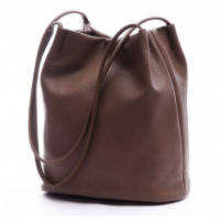 Custom Hobo Pu Leather Bucket Tote Bag Wholesale Lady Drawstring Handle Bag With Long Strap